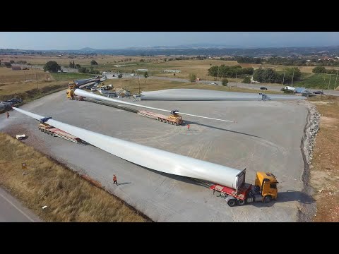 Transporting Huge Wind Turbine Blades - Anipsotiki SA