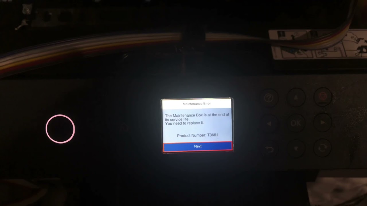 DTF how to clear Epson xp15000 T3661 error (maintenance tank)
