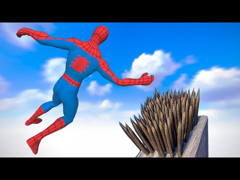 Spider Man Ragdoll Test – Deadly Spike Traps & Funny Fails