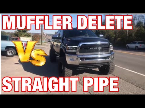 RAM CUMMINS 6.7L TURBODIESEL: STRAIGHT PIPES Vs MUFFLER DELETE!