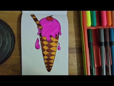 Ice Cream coloring #ice colour #colouring # ice Cream coloring for kids#icecream