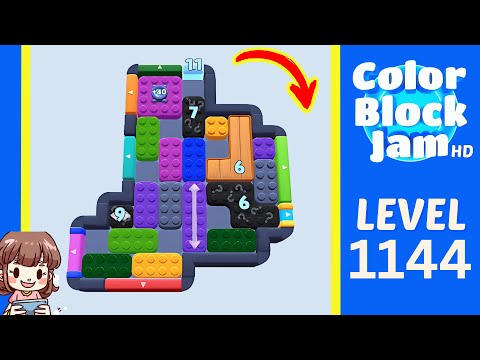 Color Block Jam Level 1144 Solution Walkthrough