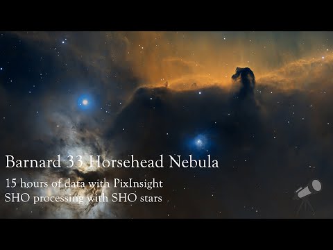 Barnard 33 Horsehead Nebula - 15 hours of data with PixInsight SHO processing