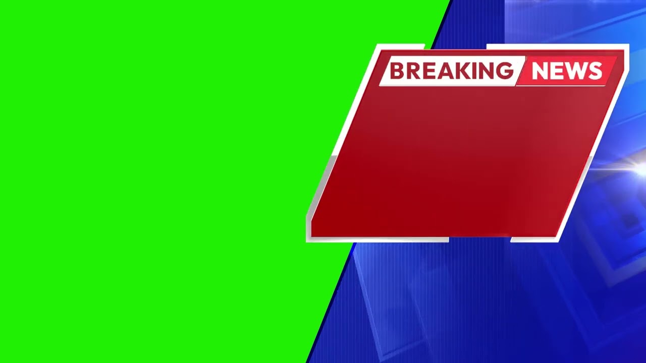 Breaking news green screen bumper