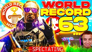 WORLD RECORD 63 KILLS SOLO on Rebirth Island Warzone 3!