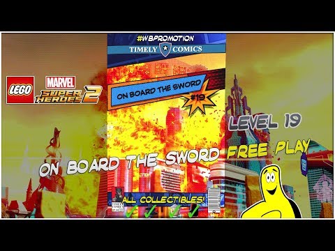 Lego Marvel Superheroes 2: Level 19 / On Board The Sword FREE PLAY (All Collectibles) - HTG