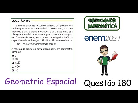 ENEM 2024 - Question 180 - Spatial Geometry - Packaging Edge