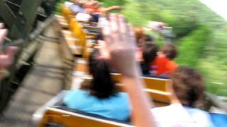 preview picture of video 'Phoenix Roller Coaster at Knoebels Grove - Shot from the back!  MAJOR AIR TIME!'