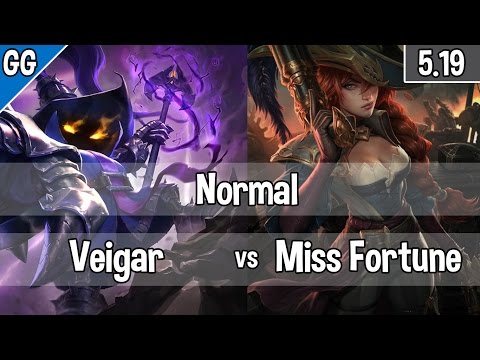 11: MynaLoL as Veigar vs Miss Fortune Mid - S5 Normal Gameplay