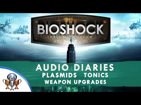 BioShock 1 Remastered - All Audio Diaries, Tonics, Plasmids, Weapon Upgrades Collectibles Locations