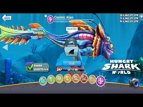 NEW SHARK UNLOCKED - COSMIC ALAN - HUNGRY SHARK WORLD