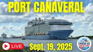 LIVE: Watching 5 Cruise Ships Leaving Port Canaveral LIVE! (Sept. 19, 2025) Sail Away