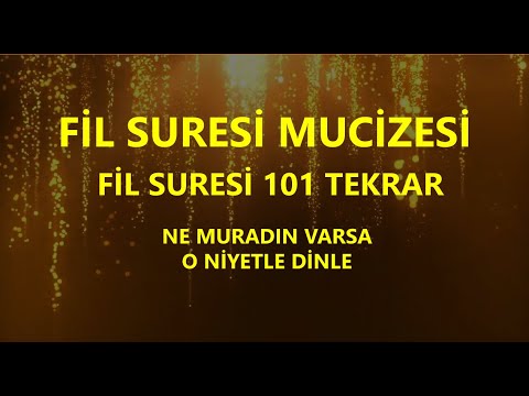 Fil Suresi Mucizesi | 101 Tekrar Fil Suresi | Dinlerken Ne Muradın Varsa Ona Niyet Et