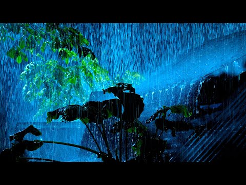 (NO ADS) Sleep Like a Baby in Just 3 Minutes 🌧️ Heavy Rain and Thunderstorm Sounds For Sleeping