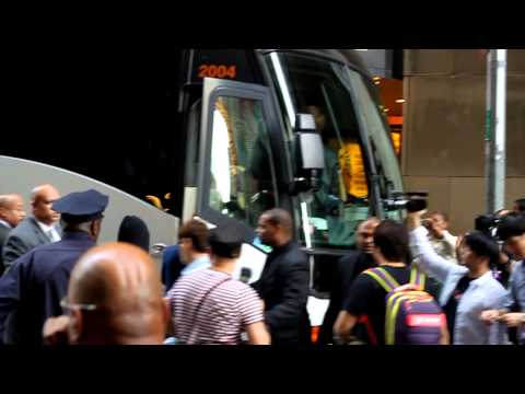 4Minute, G.Na and Beast leaving MTV studio NYC 10/10