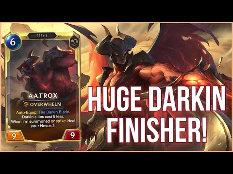 AATROX IS FINALLY HERE! Huge Darkin Finisher!! | Legends of Runeterra