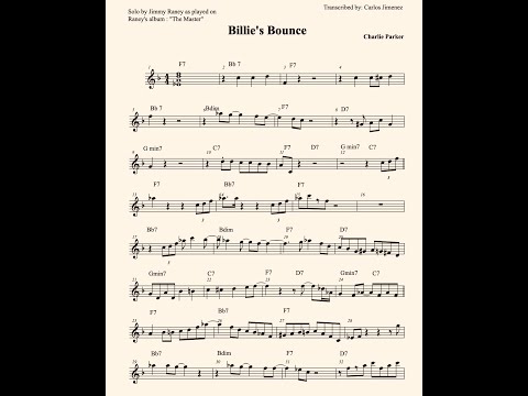 Jimmy Raney - Billie's Bounce (Solo transcription)