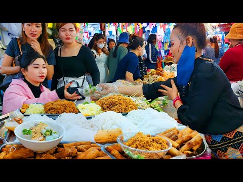 Noodle Soup, Rice Noodle, Yellow Pancake, Spring Roll, Snack, & More - Cambodia Street Food