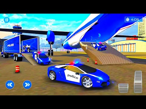 Police Car Transporter 2022 - Transporting Police Vehicles in Police Plane - Android Gameplay