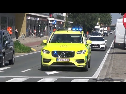 MUG Verschillende Ambulance met spoed onderweg naar en van meldingen in Gent