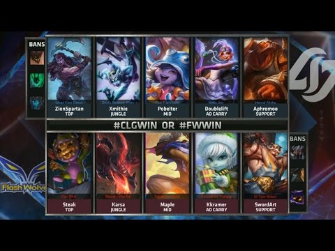CLG vs FW Highlights - COUNTER LOGIC GAMING vs FLASH WOLVES - S5 WORLDS 2015 GROUP STAGE