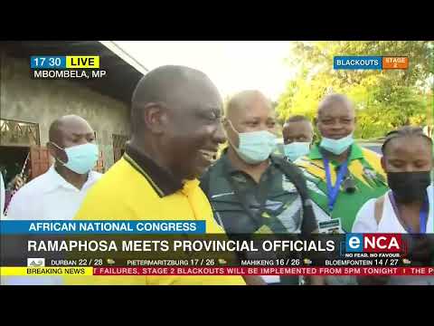 Ramaphosa speaks after meeting with ANC party structures in Mpumalanga