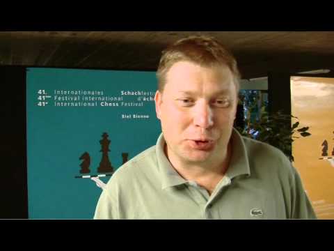 Alexei Shirov after the 8th round in Biel