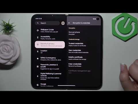 How to Clear Credentials on GOOGLE Pixel 9 Pro Fold