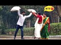 Epic Pillow Fight Prank On Girls By PrankBuzz