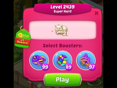 Level 2439 Super Hard in 23 Moves | Homescapes