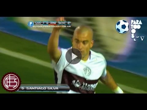 Gol de Silva. Lanús 2 - Argentinos 0. Fecha 7. Torneo Inicial 2013. Fútbol Para Todos