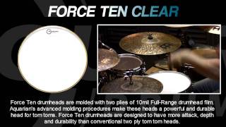 Video thumbnail for Force 10 Clear Drumheads by AquarianDrumheads
