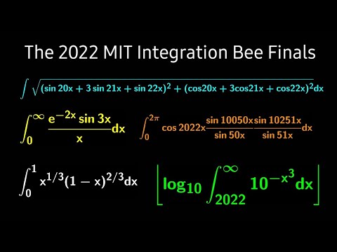 Solving ALL THE INTEGRALS from the 2022 MIT Integration Bee Finals