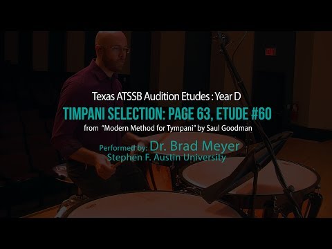 Texas ATSSB All State Timpani Etude - Year D
