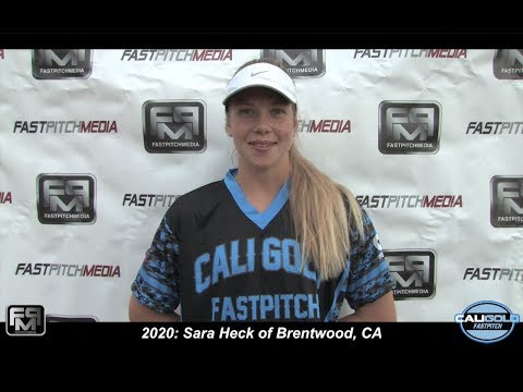 2020 Sara Heck Shortstop and Outfield Softball Skills Video - Cali Gold