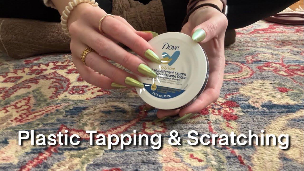 ASMR Plastic Tapping With Carpet Scratching Palette Cleanser, No Talking ᵕ̈ 