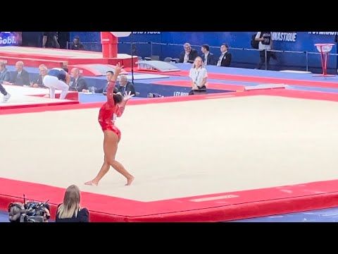 Jordan Chiles (USA) FX EF 🥇 2022 Paris World Cup Event Finals