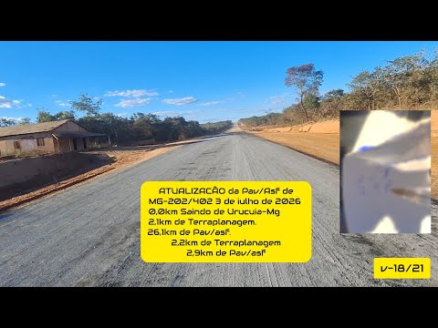 NOTE: NEW Paving/Asphalt updates for MG-202 and 402 between the municipalities of Urucuia and Pin...