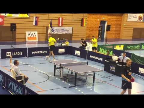 TT-Intercup Post SV Mühlhausen Lars Hielscher vs. Vydrany Peter Musko Matchpoint 04.06.2016
