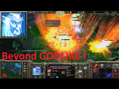 DotA 6.83d - Leshrac, Tormented Soul Beyond GODLIKE !