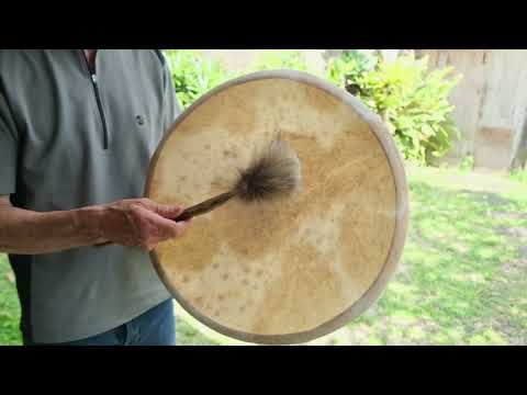Shaman Drum - 20'' 50cm diameter, round, hairy (Product Code: OW-shdrroha50)
