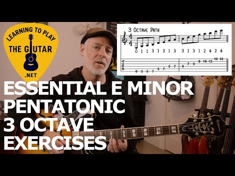 Essential E Minor Pentatonic 3 Octave Exercises