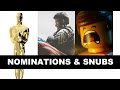 Oscar Nominations 2015 and Snubs! The Lego Movie.