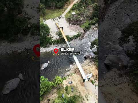 🌉 | Entregamos un puente peatonal sobre el río El Kiim paso a San Pedro, cantón #Yacuambi