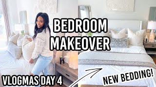 VLOGMAS DAY 4: BEDROOM MAKEOVER | ADDING NEW BEDDING AND POPS OF CHRISTMAS DECOR // LoveLexyNicole
