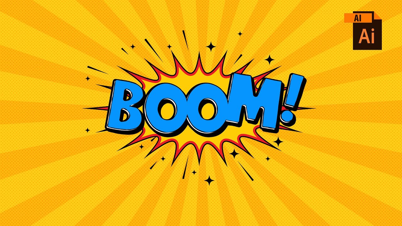 Creating a Comic Book Text Effect in Illustrator