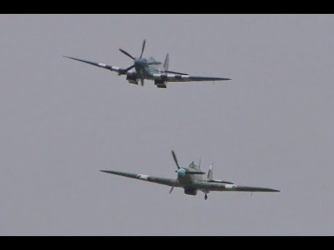 BATTLE OF BRITAIN MEMORIAL FLIGHT - SUPERMARINE SPITFIRE & HAWKER HURRICANE - LMA RAF COSFORD - 2019