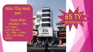 BÁN TÒA NHÀ GÓC 2MT PHAN ĐÌNH PHÙNG  - QUẬN PHÚ NHUẬN