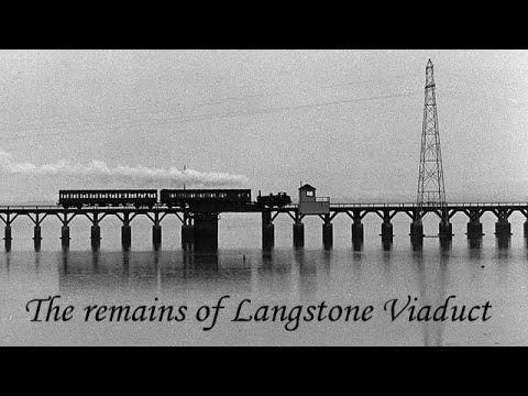 Walking out to the remains of Langstone Viaduct: Hayling Island Brach Line.