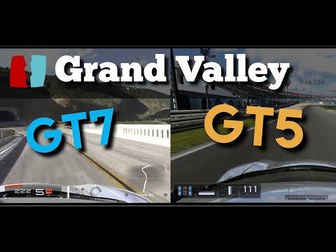 Gran Turismo Grand Valley Turn by Turn Comparison! GT5 vs GT7!